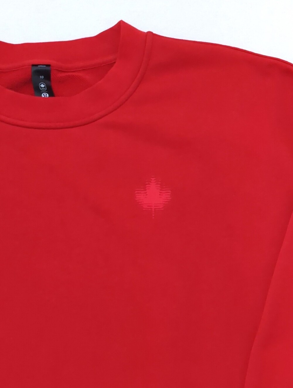 Lululemon Team Canada Olympics Perfectly Oversized Crew Red Sweatshirt Size 10 - Picture 7 of 10